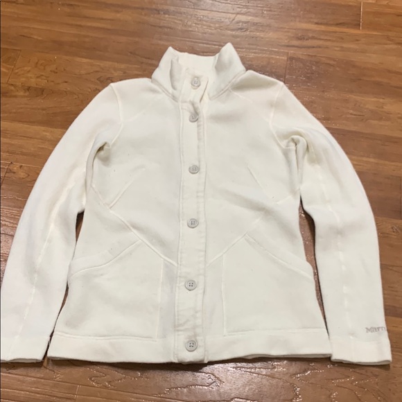 Marmot Jackets & Blazers - Marmot Wool Women’s Cream Button-Up Fleece Jacket